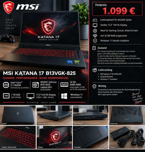 Msi katana b13vgk - msi, b13vgk-825