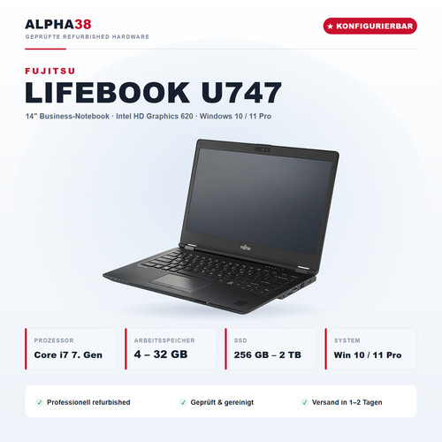 Fujitsu lifebook u747 laptop - fujitsu,